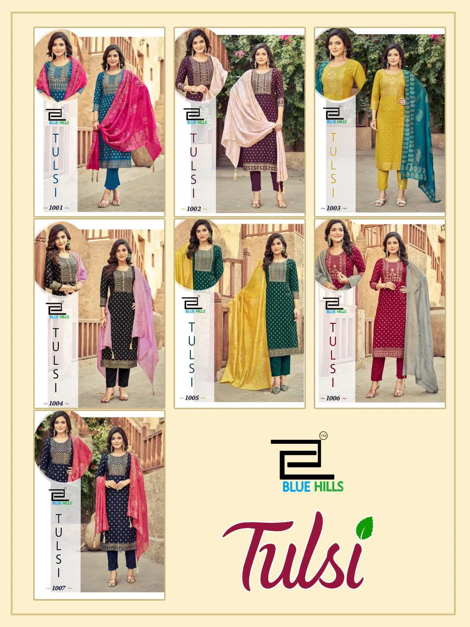 Tulsi By Blue Hills Rayon Printed Kurti With Bottom Dupatta Wholesale In India